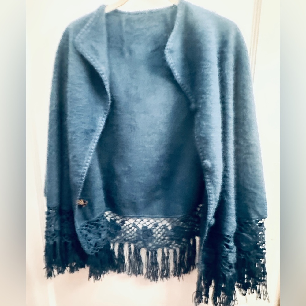 Alpaca Camargo Teal Shaw/Wrap